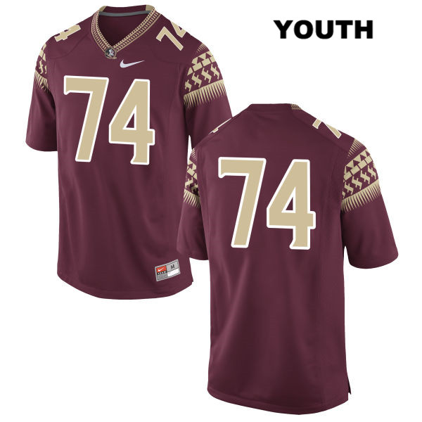 Youth NCAA Nike Florida State Seminoles #74 Derrick Kelly II College No Name Red Stitched Authentic Football Jersey MDS7069AT